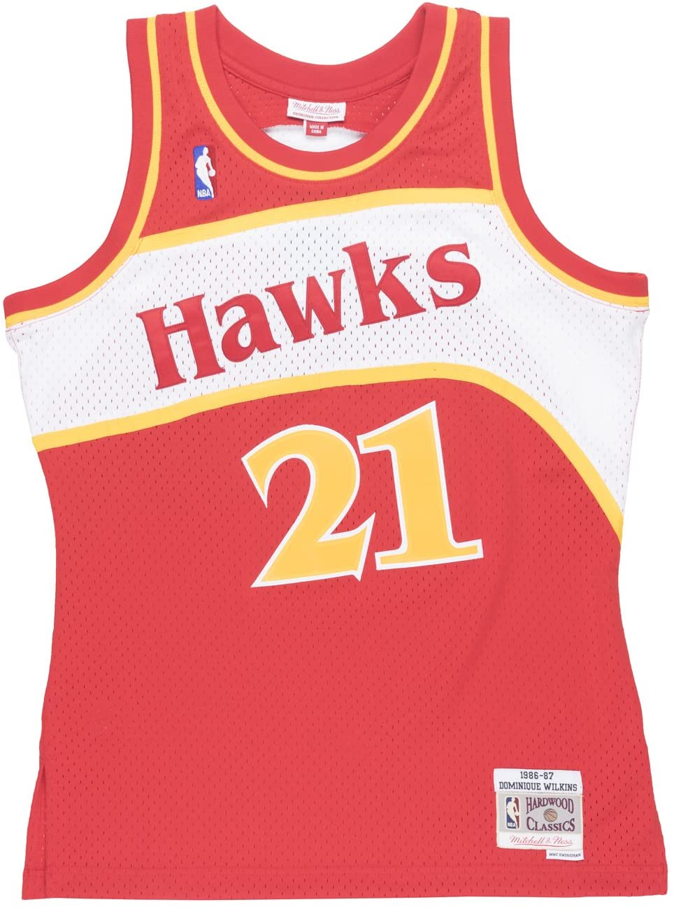 NBA Hardwood Classics Player 1986-87 Swingman Jersey Dominique Wilkins Hawks (Scarlet/Red)