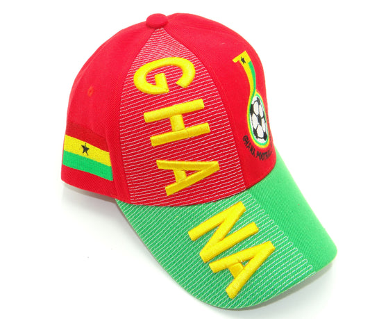 Country Hat 3D Ghana (Red and Green)