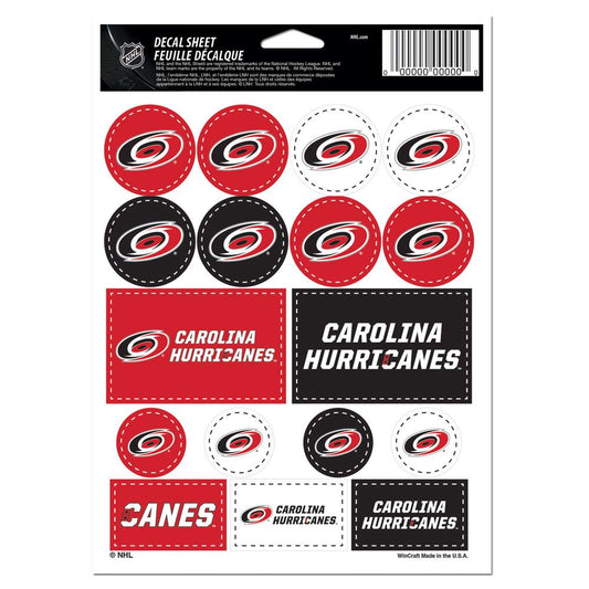 NHL Decal Sheet 5x7 Hurricanes