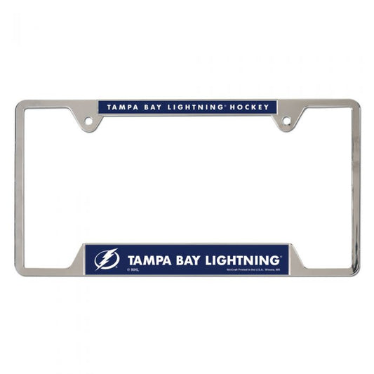 NHL License Plate Frame Metal Lightning