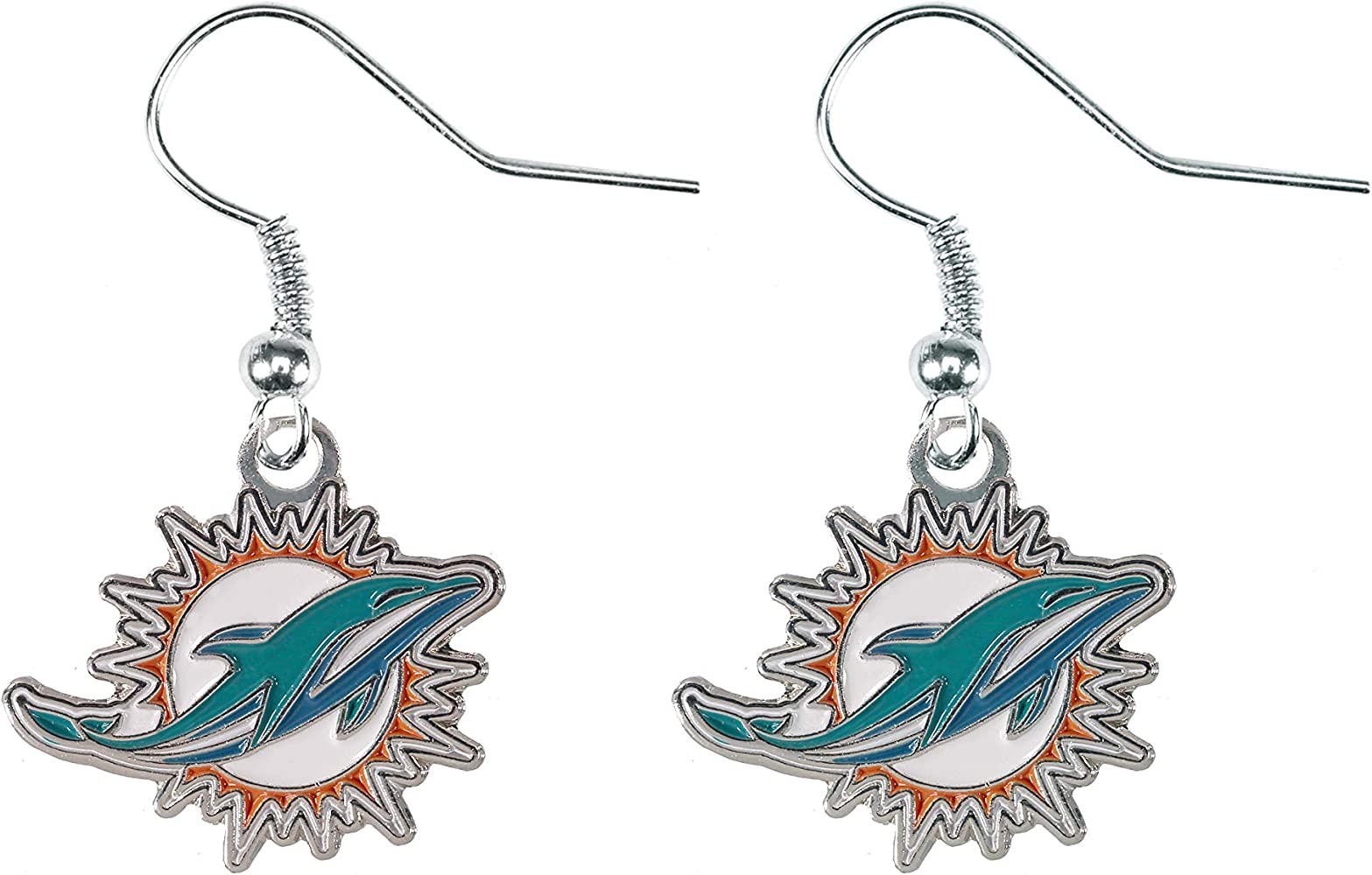 NFL Earrings Dangle Dolphins