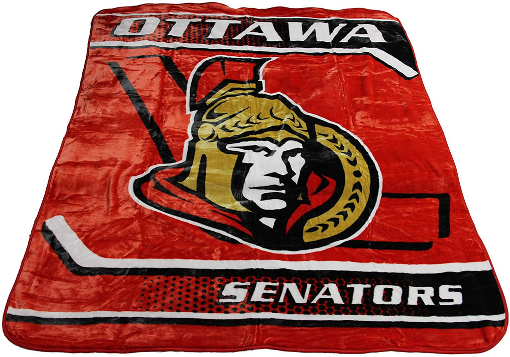 NHL Queen Sized Royal Plush Blanket Senators