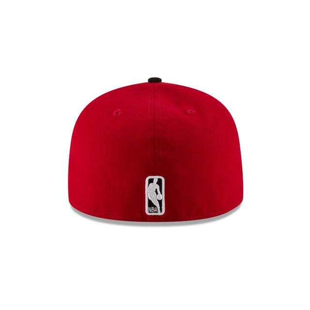 NBA Hat 5950 Basic Two Tone Bulls (Red and Black)