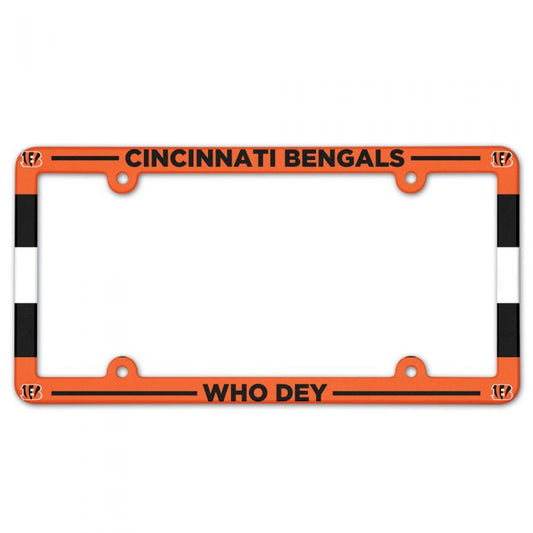 NFL License Plate Frame Plastic Bengals