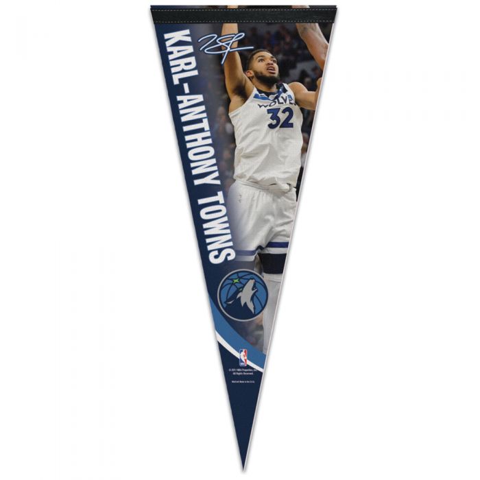 NBA Player Felt Pennant Karl-Anthony Towns Timberwolves