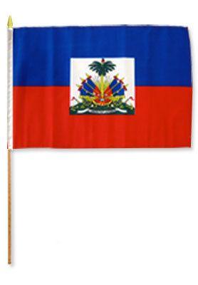 Country Stick Flag 12x18 Haiti