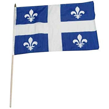 Provincial Mini-Stick Flag Quebec