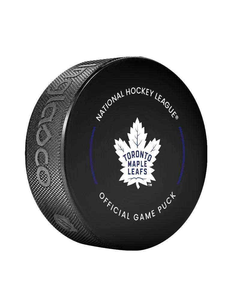 NHL Game Puck Maple Leafs