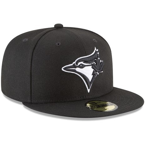 MLB Hat 5950 Basic Black And White Blue Jays