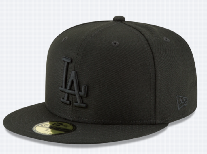 MLB Hat 5950 Basic Blackout Dodgers