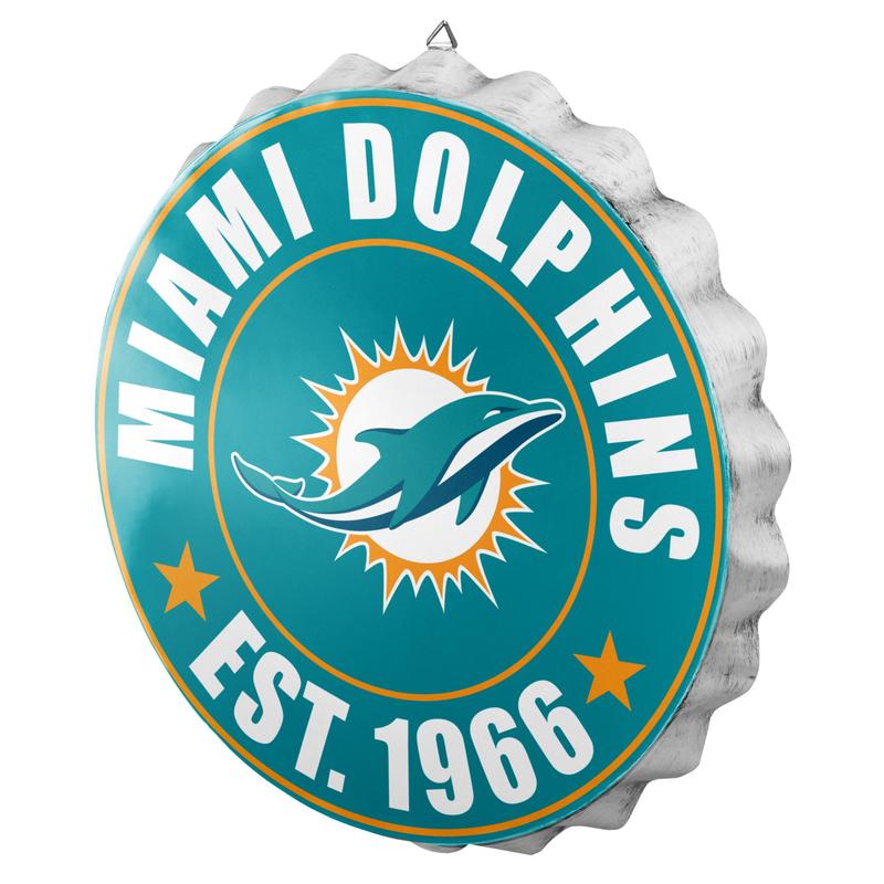 NFL Wall Logo Bottle Cap Dolphins