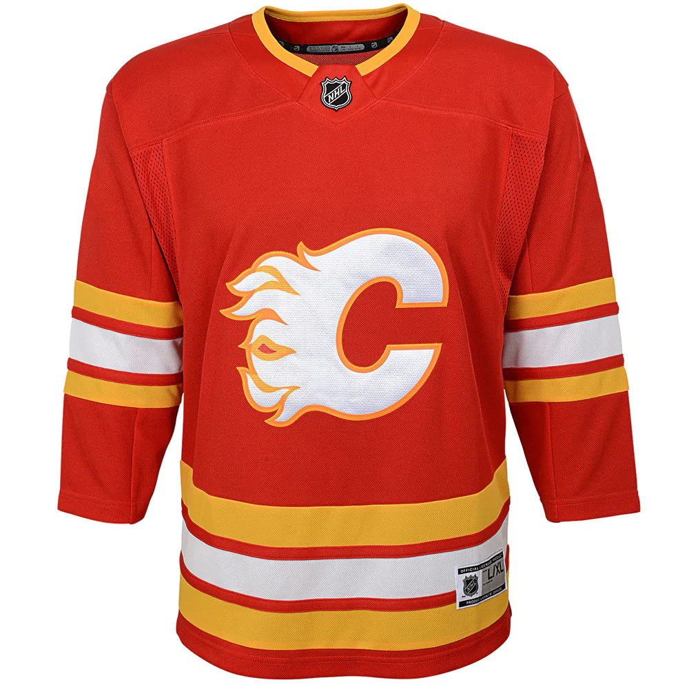 NHL Youth Blank Premier Jersey Home Flames