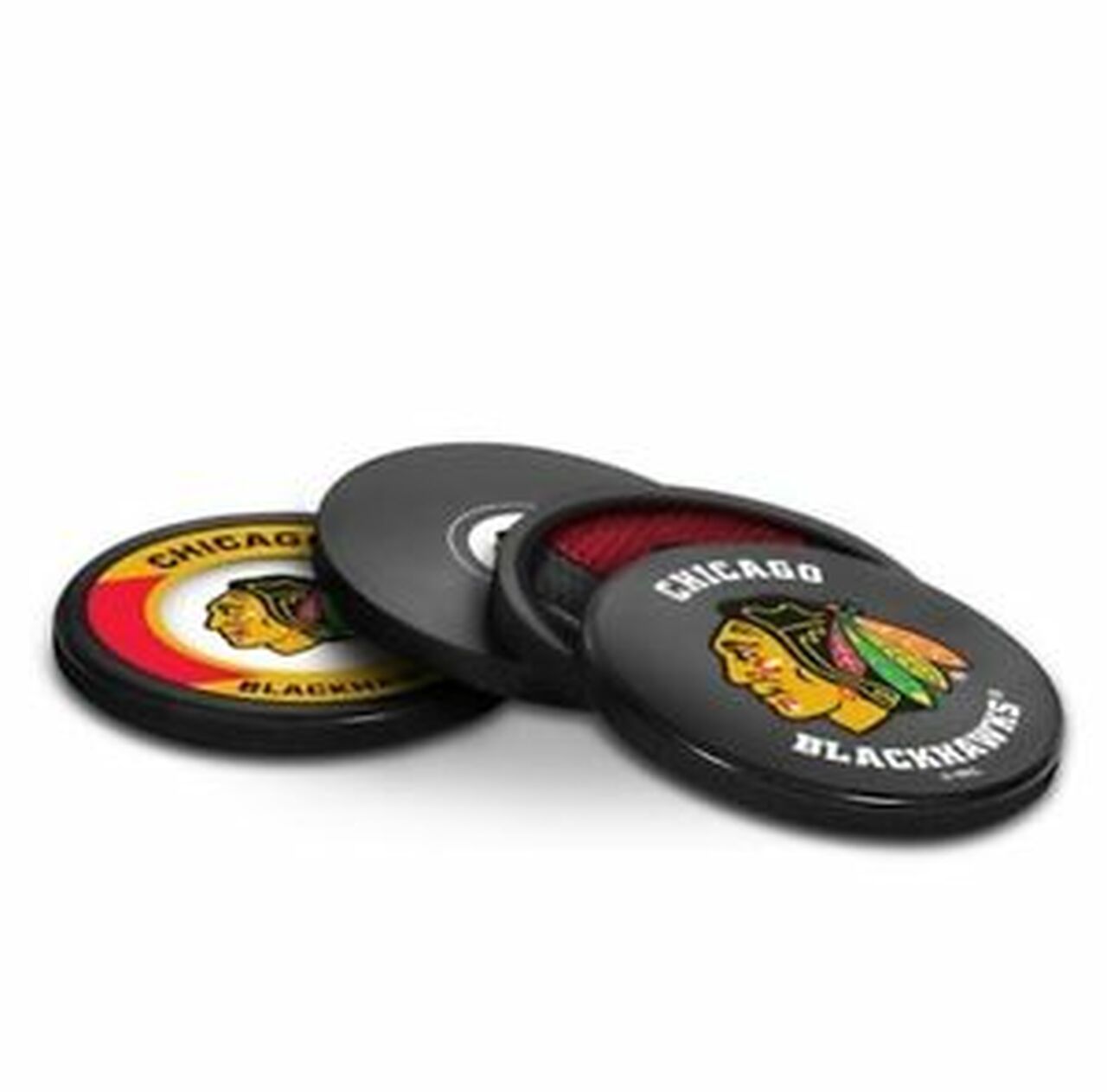 NHL Puck Coasters Blackhawks