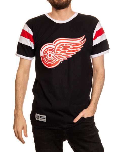 NHL T-Shirt Retro Varsity Inset Red Wings