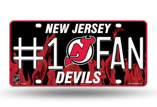 NHL License Plate Metal #1 Fan Devils