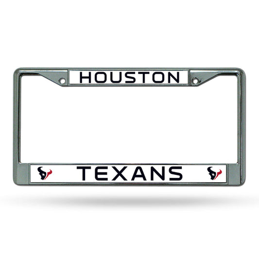 NFL License Plate Frame Metal Texans