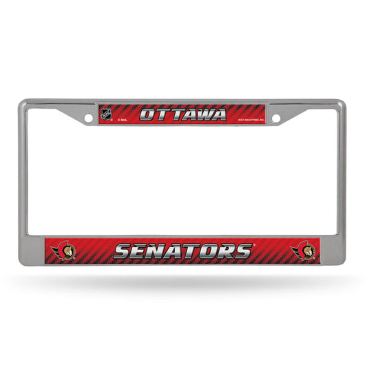 NHL License Plate Frame Chrome Senators