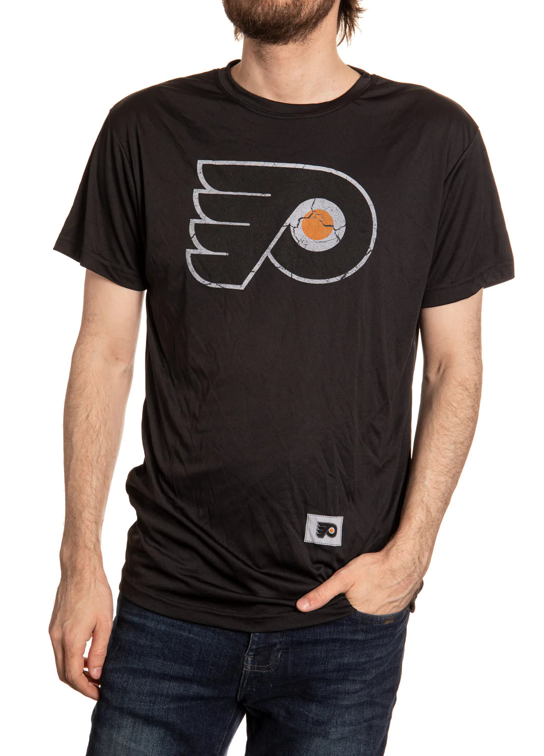 NHL T-Shirt Performance Rashguard Distressed Logo Flyers