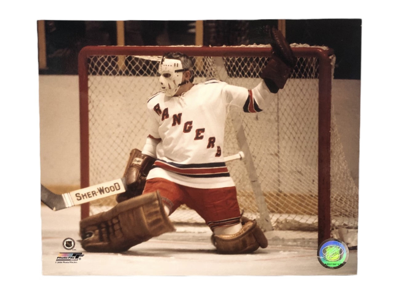 NHL 8x10 Vintage Player Photograph Color Eddie Giacomin Rangers