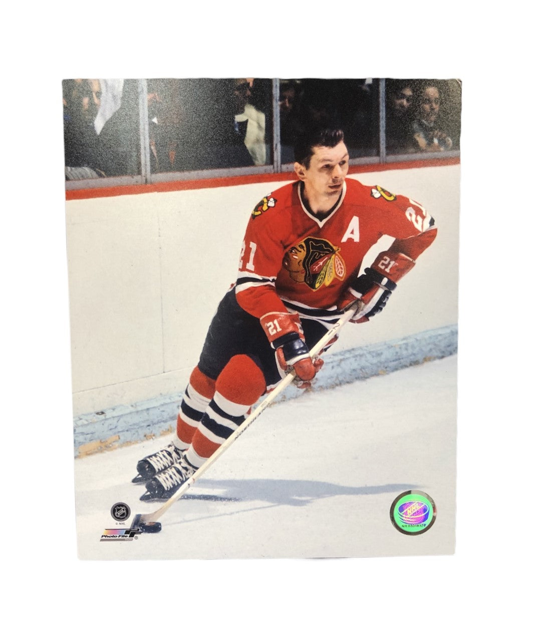 NHL 8x10 Vintage Player Photograph No Helmet Stan Mikita Blackhawks