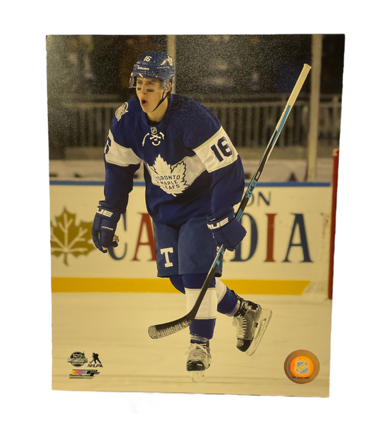 NHL 8x10 Player Photograph On Ice Mitch Marner Maple Leafs