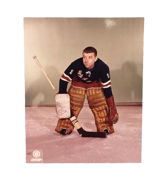 NHL 8X10 Vintage Player Photograph Standing Gump Worsley Rangers