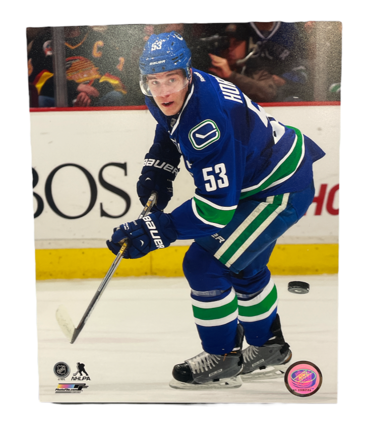 NHL 8x10 Player Photograph Close Up Bo Horvat Canucks