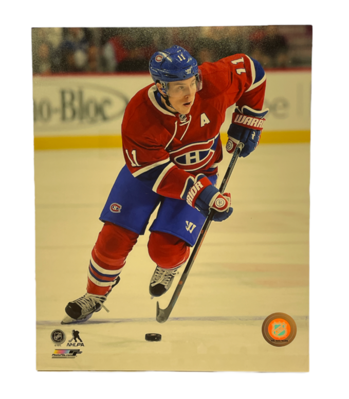 NHL 8X10 Player Photograph On Ice Brendan Gallagher Canadiens