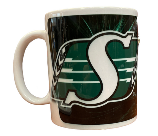 CFL Coffee Mug Subl. 11 Oz C-Handle White Roughriders