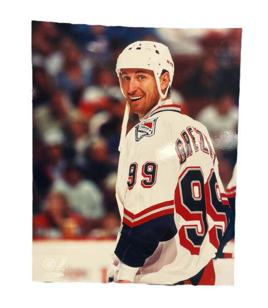 NHL 8x10 Vintage Player Photograph Smile Wayne Gretzky Rangers