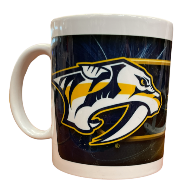 NHL Coffee Mug Subl. 11 Oz C-Handle White Predators