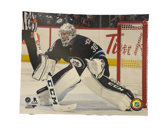 NHL 8x10 Player Photograph Goal Connor Hellebuyck Jets
