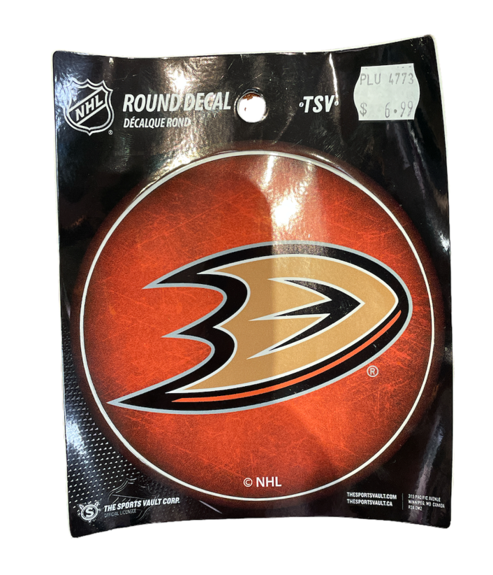 NHL Round Decal Ducks