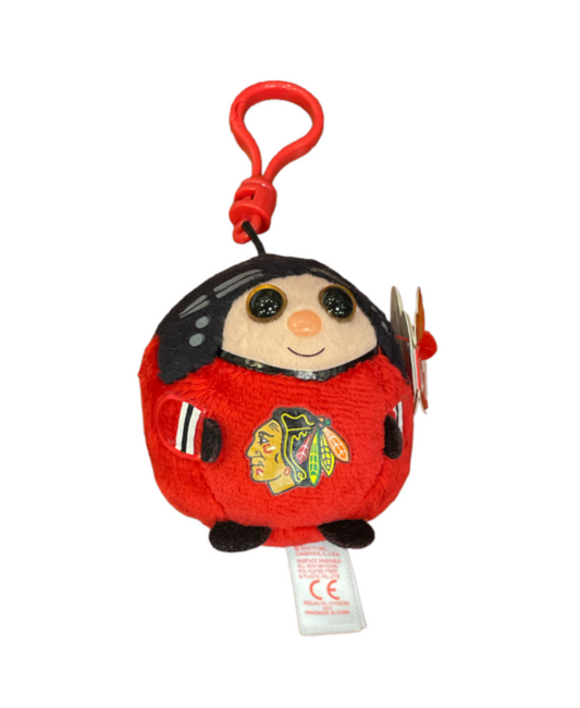 NHL TY Beanie Ballz Keychain Blackhawks