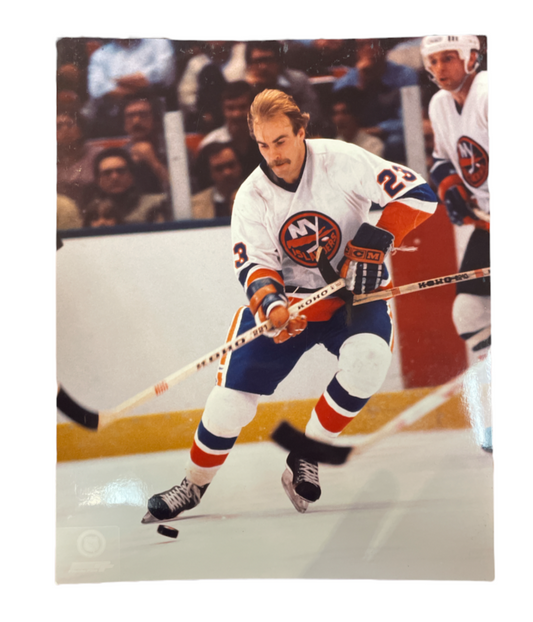 NHL 8X10 Vintage Player Photograph on ice Bob Nystrom Islanders