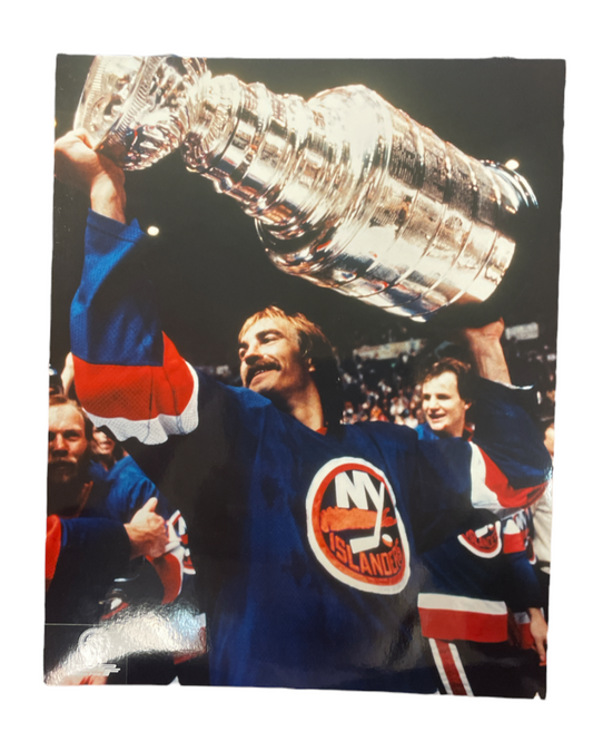 NHL 8X10 Vintage Player Photograph Stanley Cup Bob Nystrom Islanders