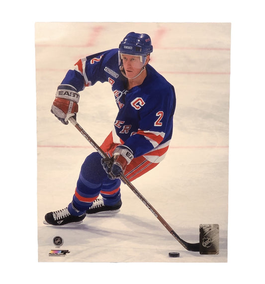 NHL 8x10 Vintage Player Photograph Brian Leetch Rangers