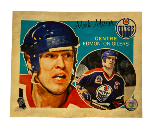 NHL 8X10 Vintage Player Photograph Collage Mark Messier Oilers