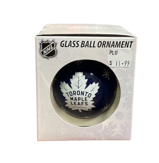 NHL Ornament Glass Ball Maple Leafs