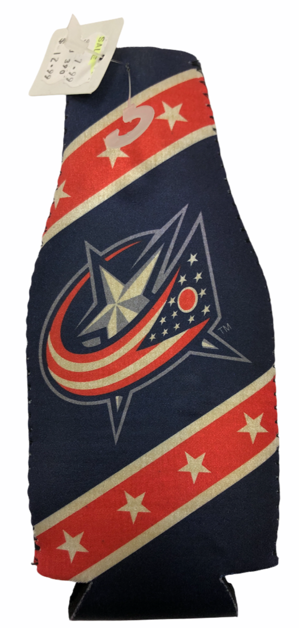 NHL Neoprene Bottle Cooler Sublimated Blue Jackets