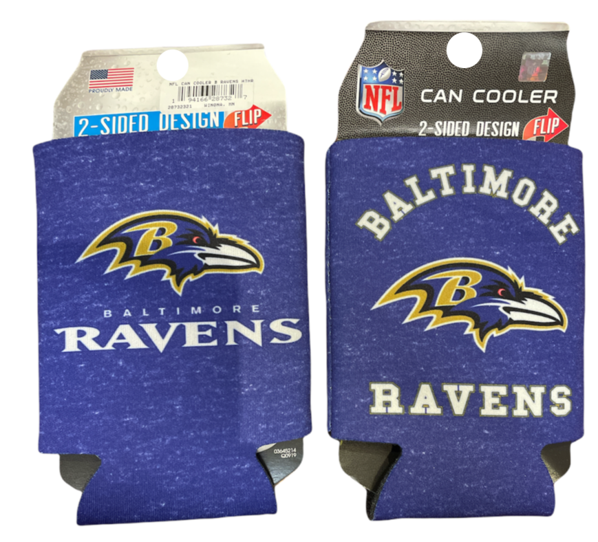 NFL Neoprene Can Cooler Heather Ravens