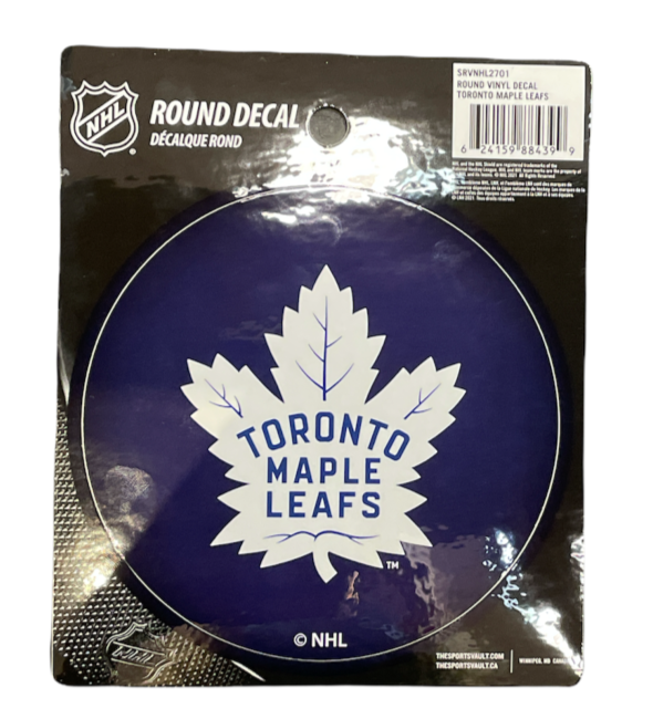 NHL Round Decal Maple Leafs