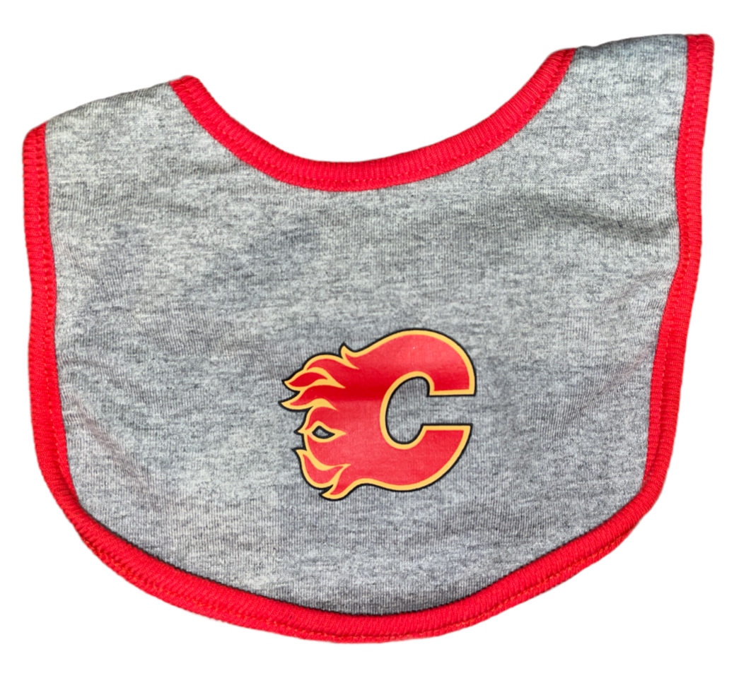 NHL Infant 2Pc Bib Set Back to the Basics Flames