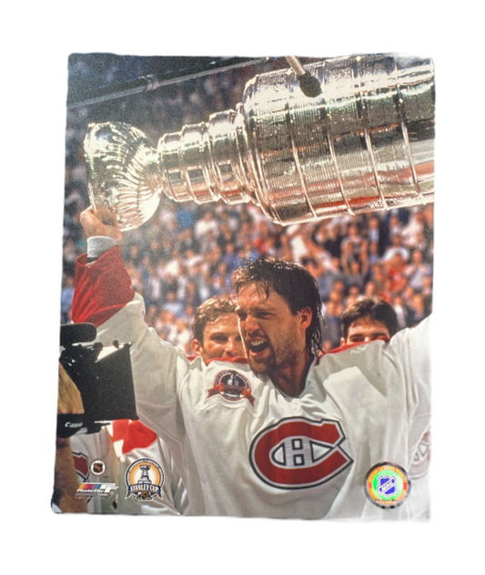 NHL 8x10 Vintage Player Photograph Stanley Cup Patrick Roy Canadiens