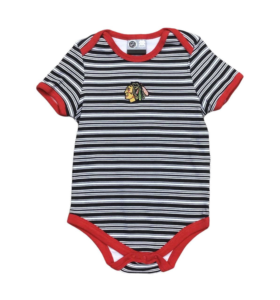 NHL Infant Onesie Stripe Blackhawks