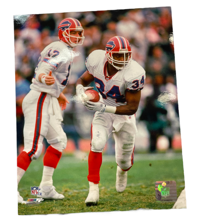 NFL 8x10 Vintage Player Photograph Thurman Thomas & Jim Kelly Bills