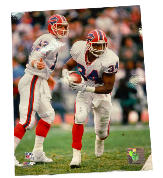 NFL 8x10 Vintage Player Photograph Thurman Thomas & Jim Kelly Bills