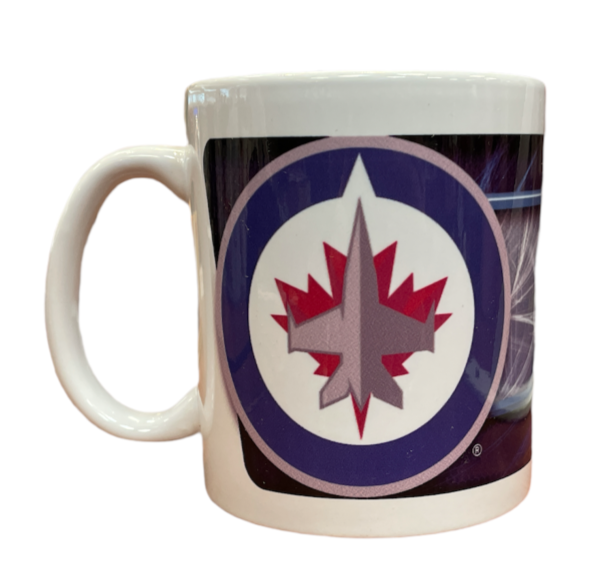 NHL Coffee Mug Subl. 11 Oz C-Handle White Jets