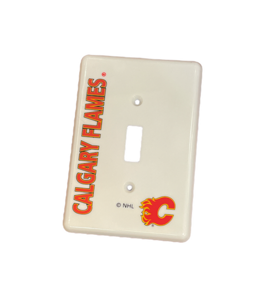 NHL Wall Plate Single Light Switch Flames