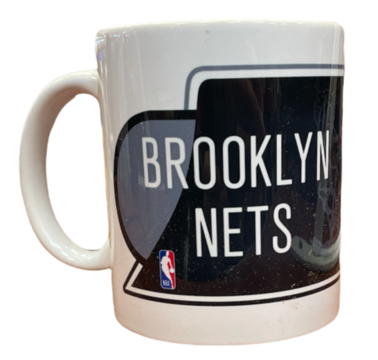 NBA Coffee Mug Subl. 11 Oz C-Handle White Nets